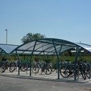 Cambridge shelters with polycarbonate roof 
