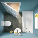 Compact Bathroom Set in White