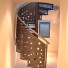 Spiral Staircase with Decorative Panels
